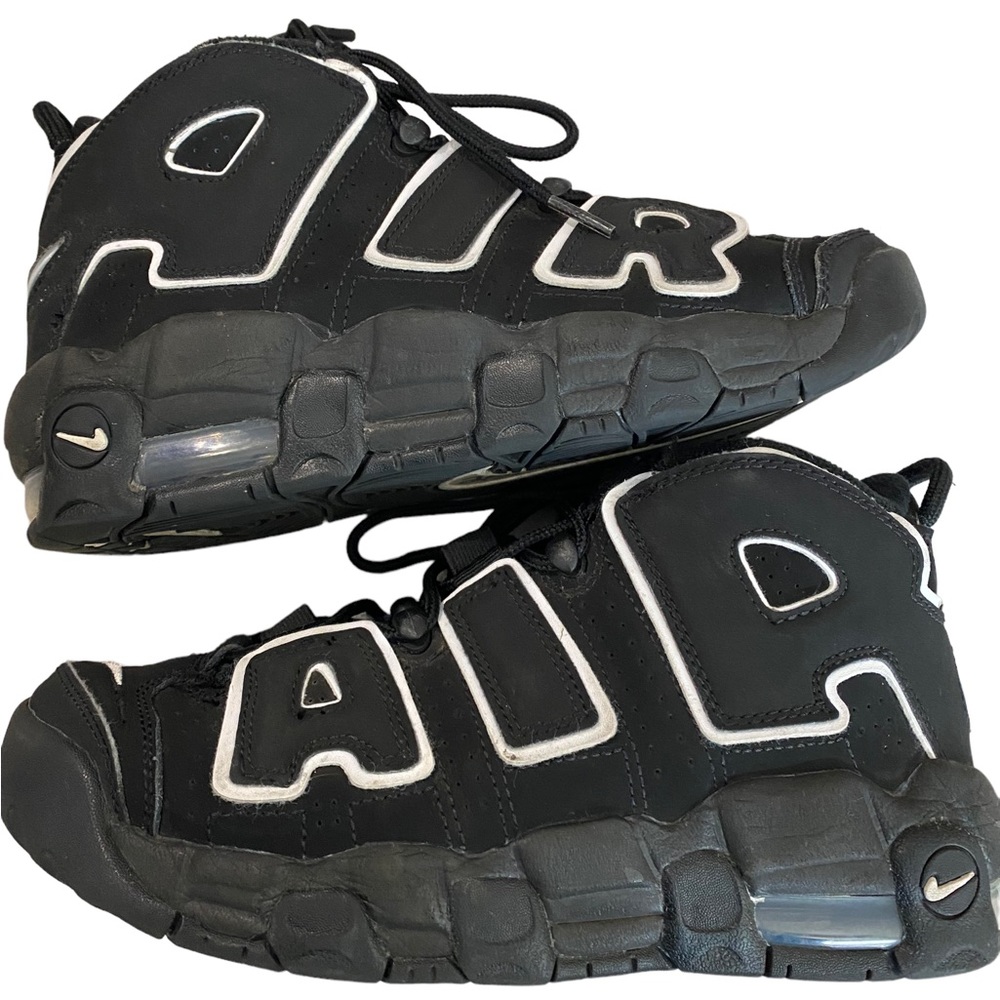 Nike Air More Uptempo 5.5y womens 7 Black and White
